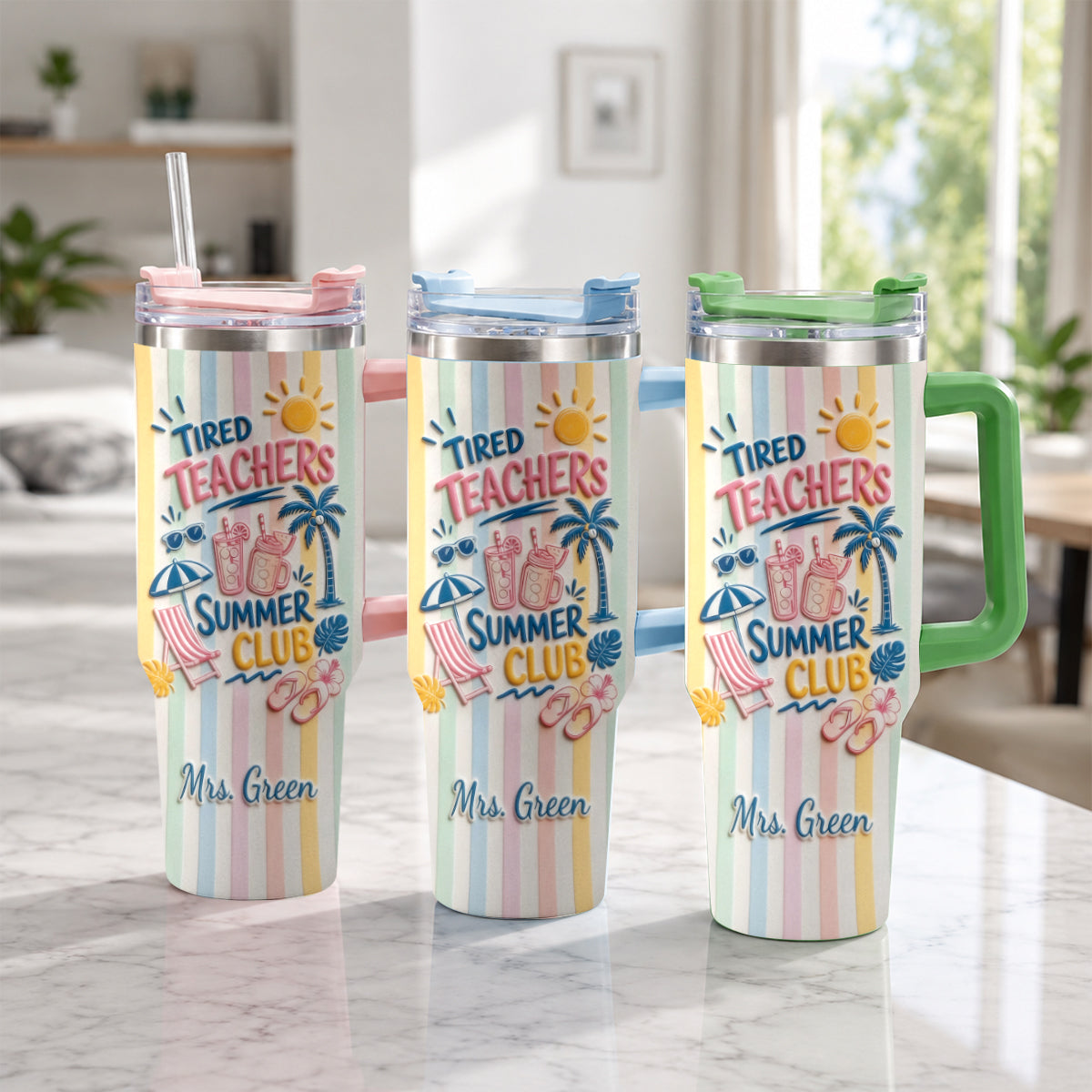 Teachers Off - Personalized Teacher Tumbler With Handle