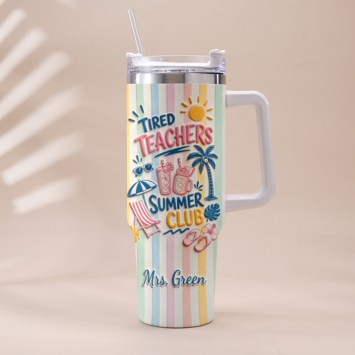 Teachers Off - Personalized Teacher Tumbler With Handle