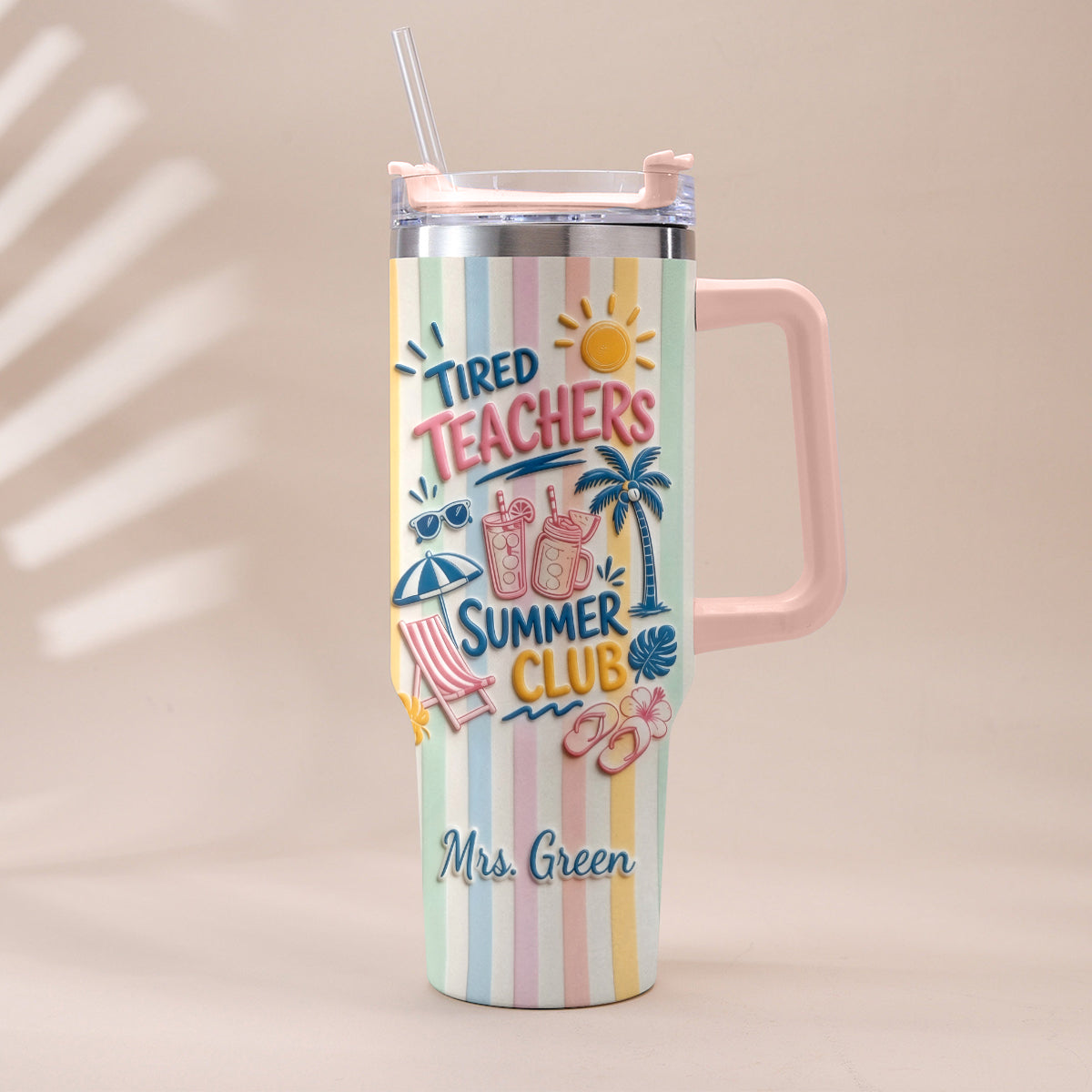 Teachers Off - Personalized Teacher Tumbler With Handle
