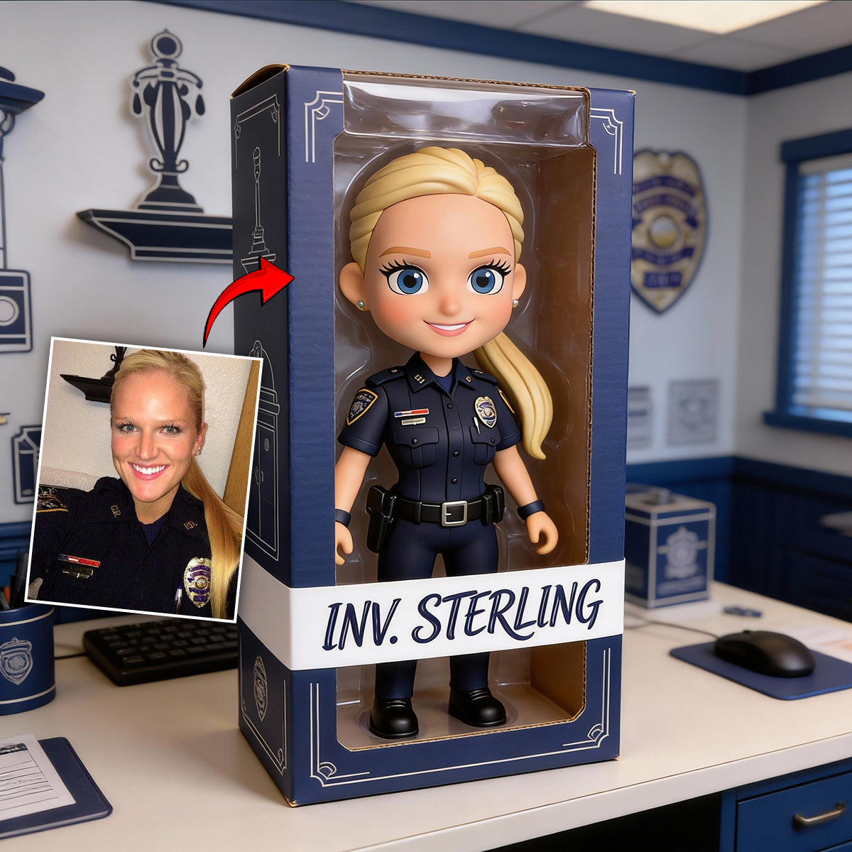 Police Gifts - Personalized Police Officer Custom Shaped Acrylic Plaque
