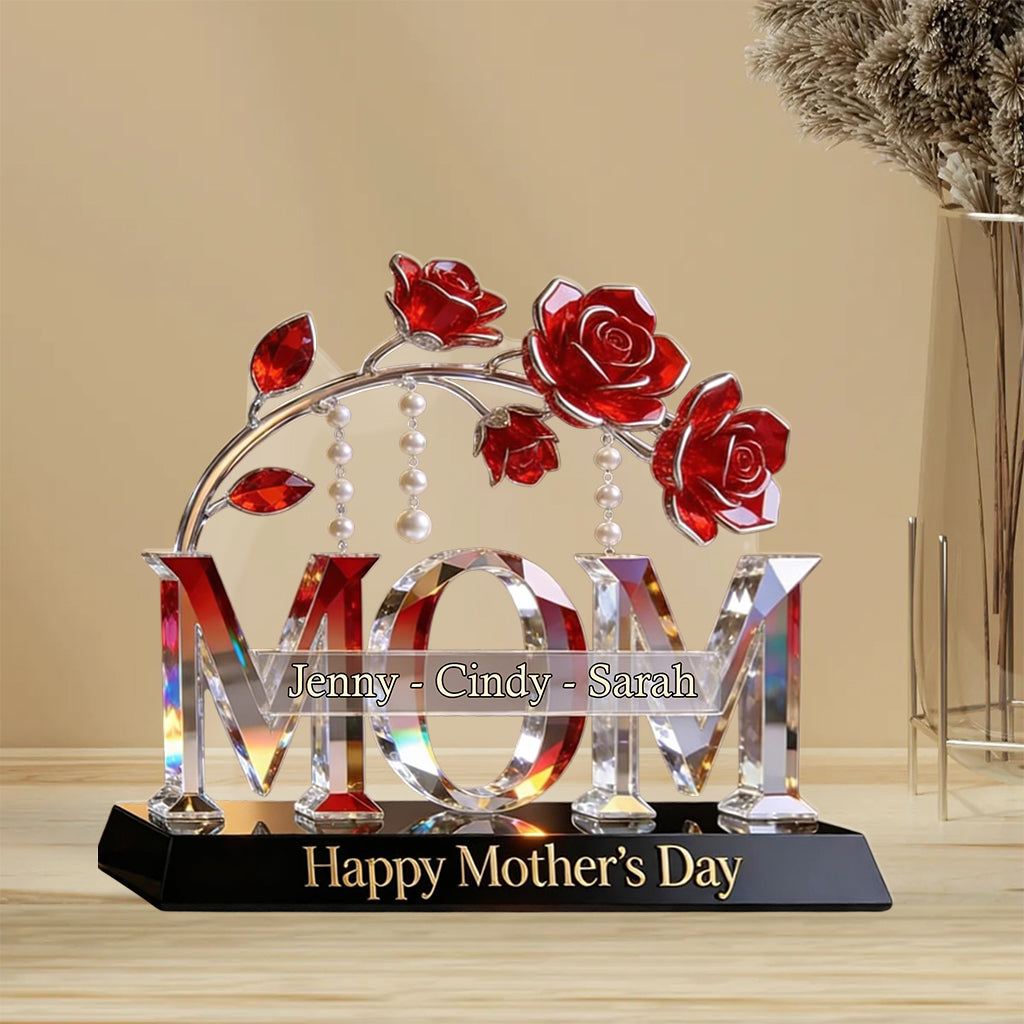 Mom Grandma Gift - Personalized Mother Custom Shaped Acrylic Plaque