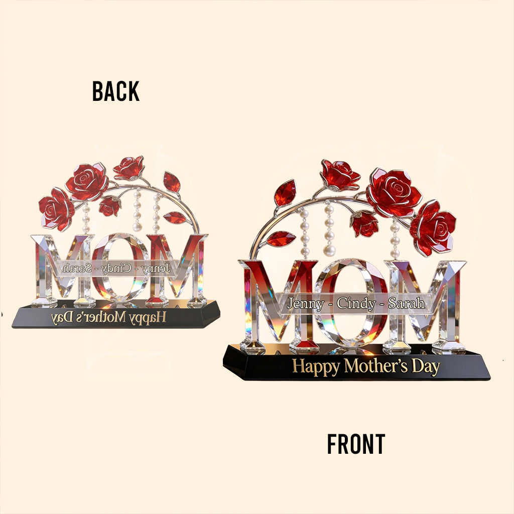 Mom Grandma Gift - Personalized Mother Custom Shaped Acrylic Plaque