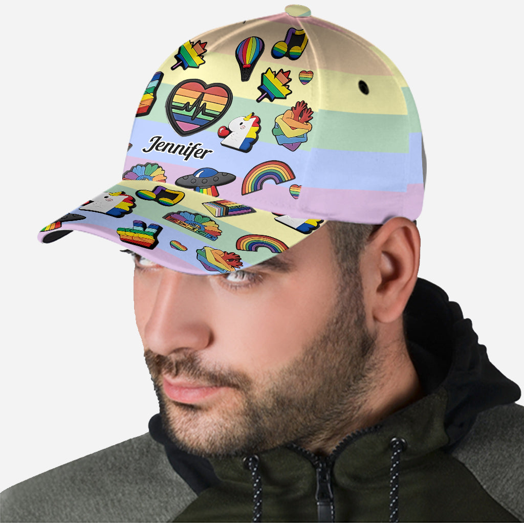 Pride Rainbow - Personalized LGBT Support Classic Cap