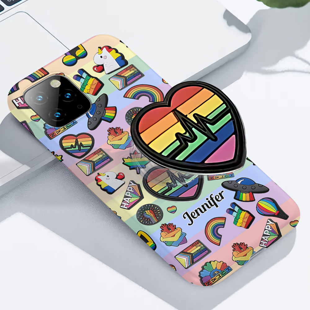 Pride Rainbow - Personalized LGBT Support Full Print Phone Case & Phone Grip