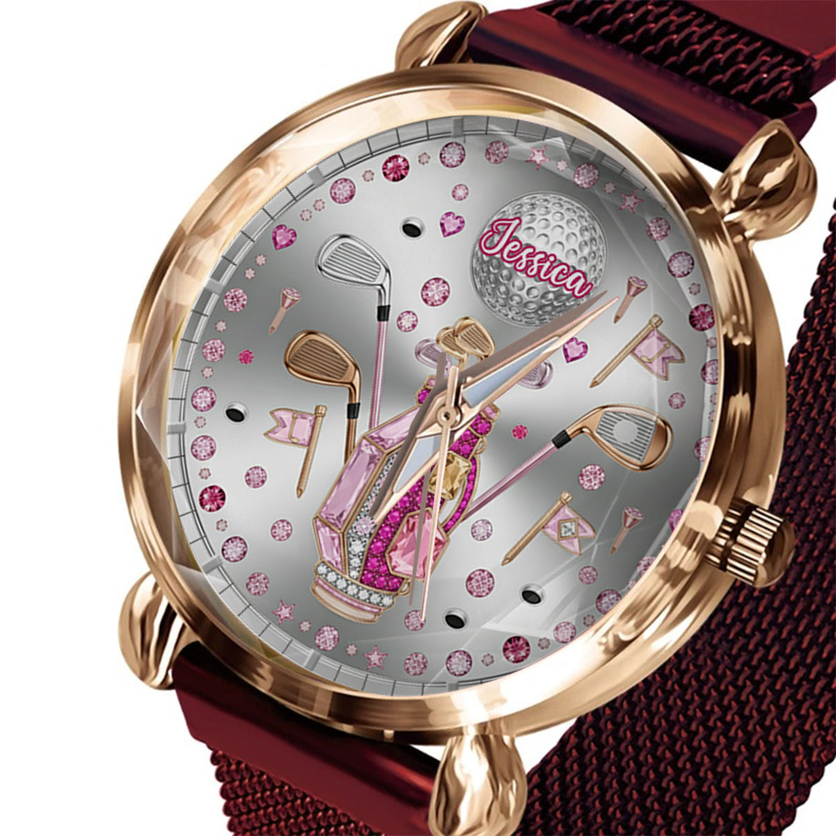 Love Golf - Personalized Golf Women Hand Watch