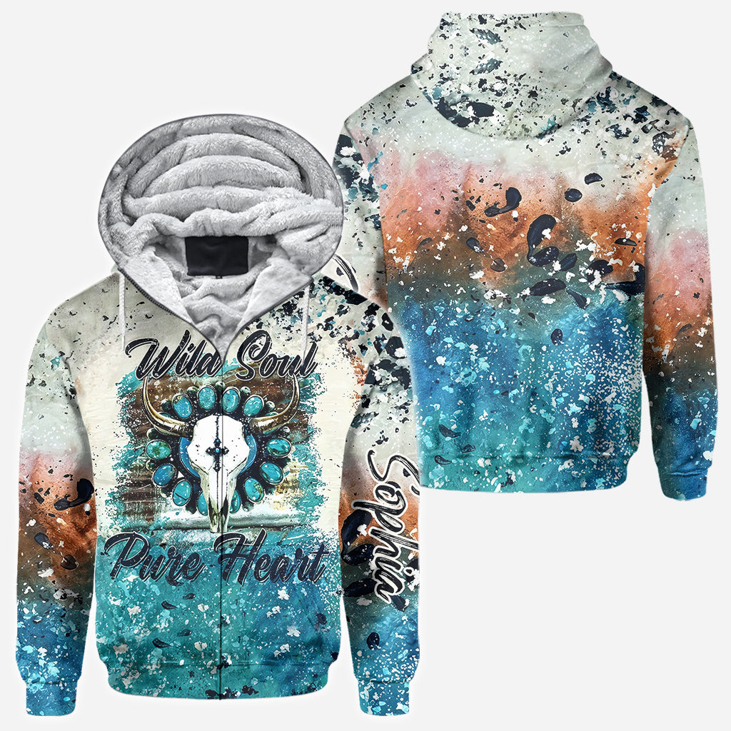 Wild Soul Pure Heart - Personalized Cowgirl All Over Shirt
