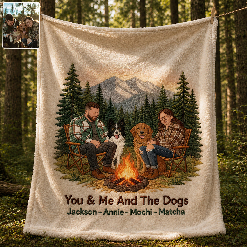 Our Happy Place - Personalized Camping Blanket