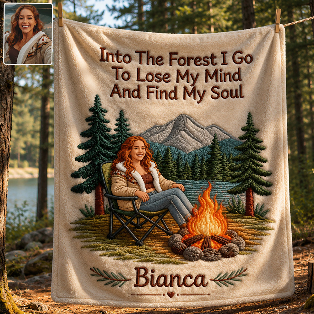 Our Happy Place - Personalized Camping Blanket