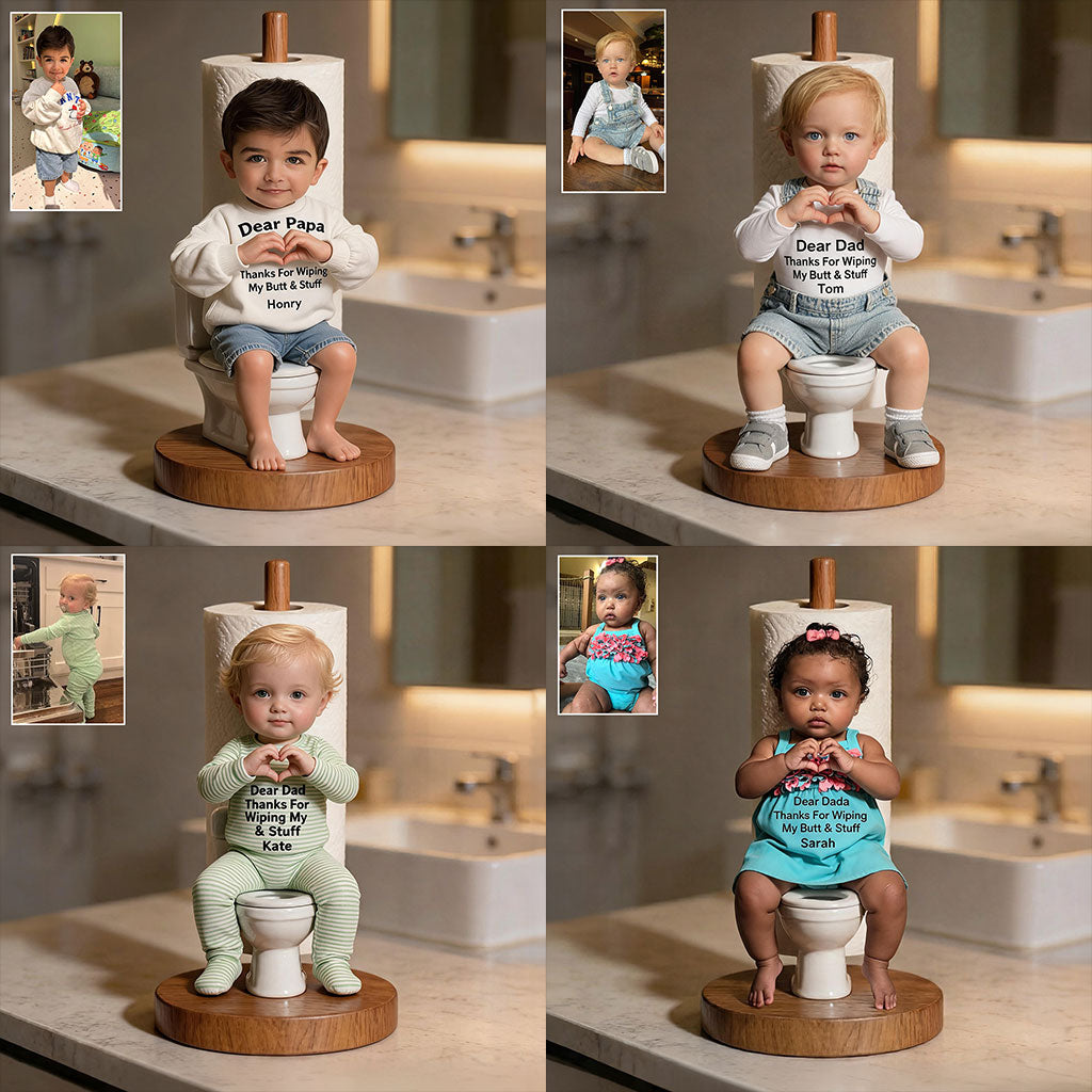 Thanks Dad Mom - Personalized Kid Paper Towel Stand