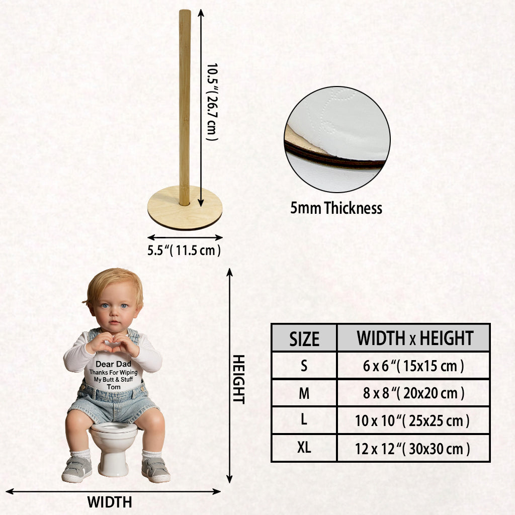 Thanks Dad Mom - Personalized Kid Paper Towel Stand