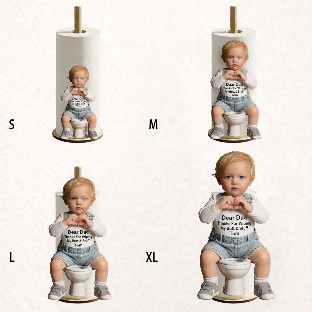 Thanks Dad Mom - Personalized Kid Paper Towel Stand