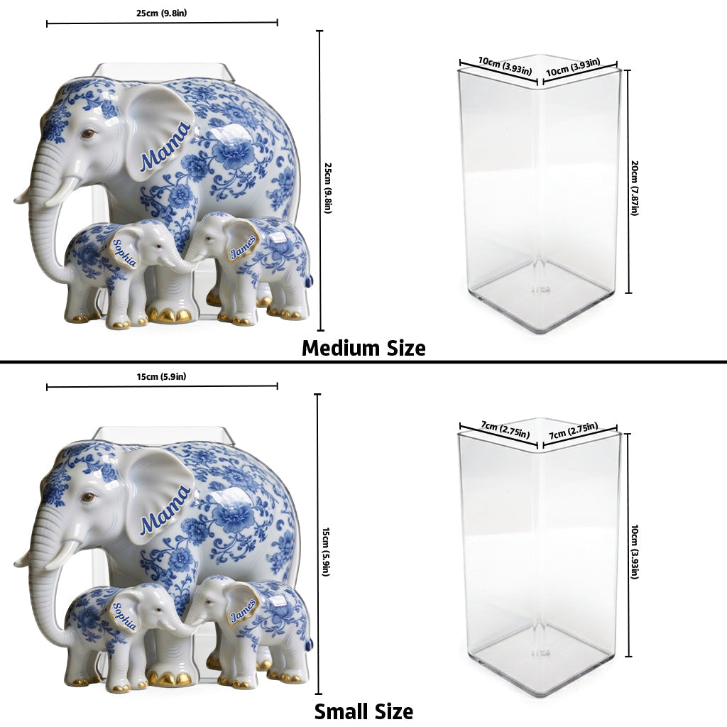 Mama Elephant - Personalized Mother Acrylic Pot
