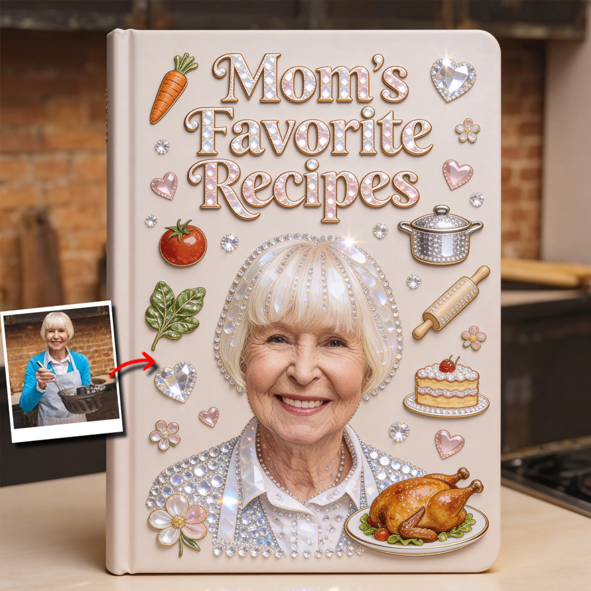 Mother Gift Idea, Mother Cooking Recipes - Personalized Mother Leather Journal