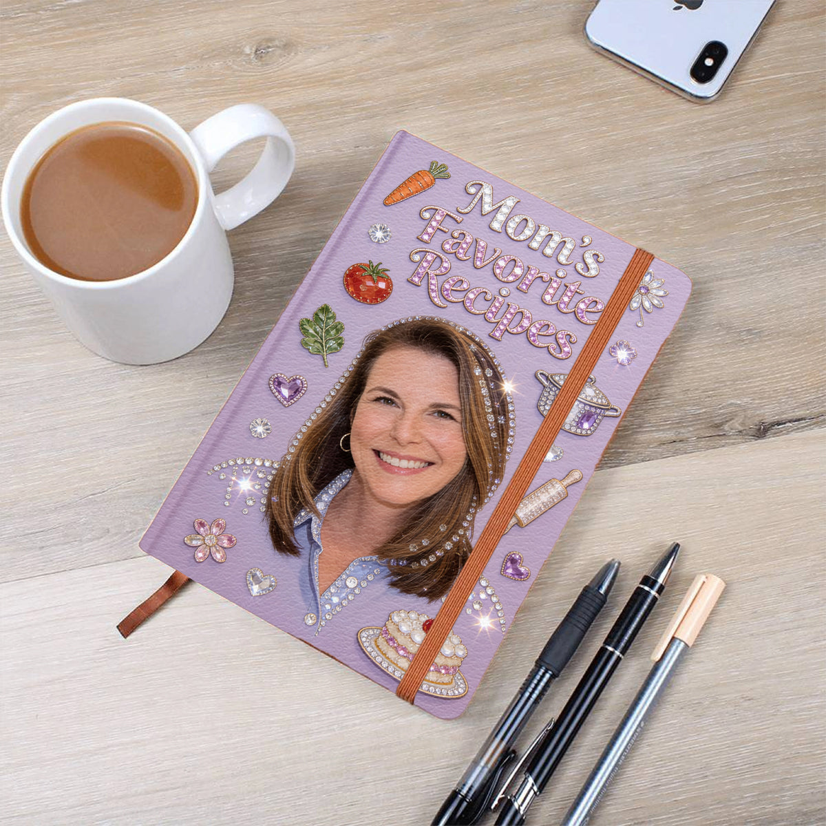 Mother Gift Idea, Mother Cooking Recipes - Personalized Mother Leather Journal