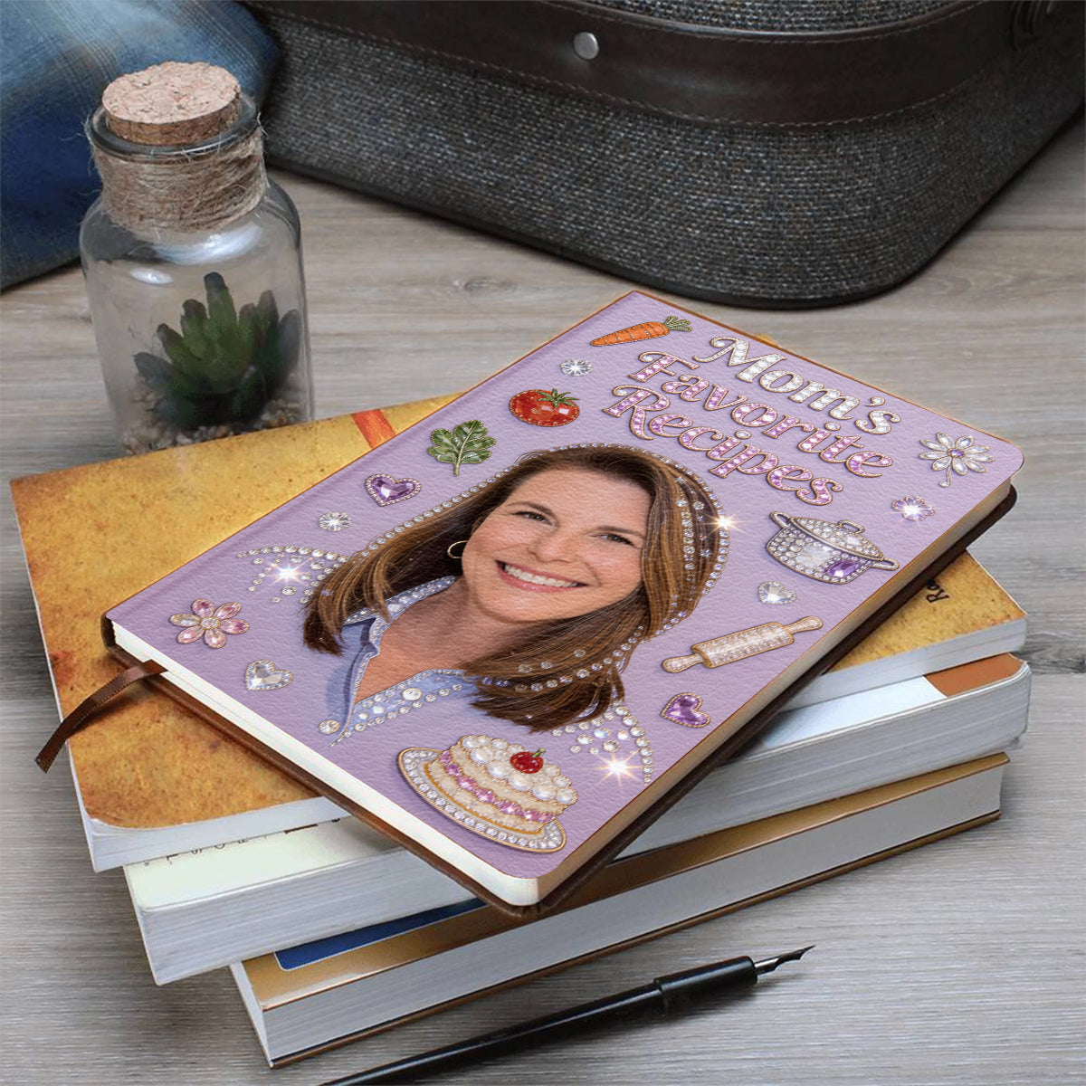 Mother Gift Idea, Mother Cooking Recipes - Personalized Mother Leather Journal