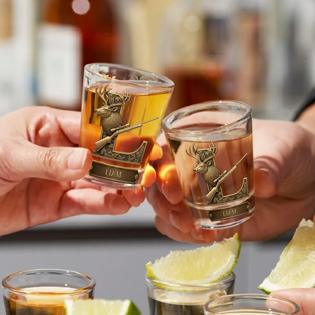 Love Hunting - Personalized Hunting Shot Glasses Set