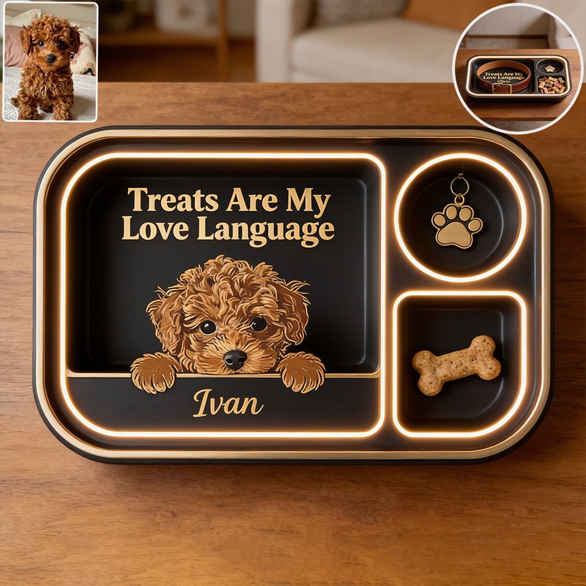 Treat Dealer - Personalized Dog Catch-All Tray