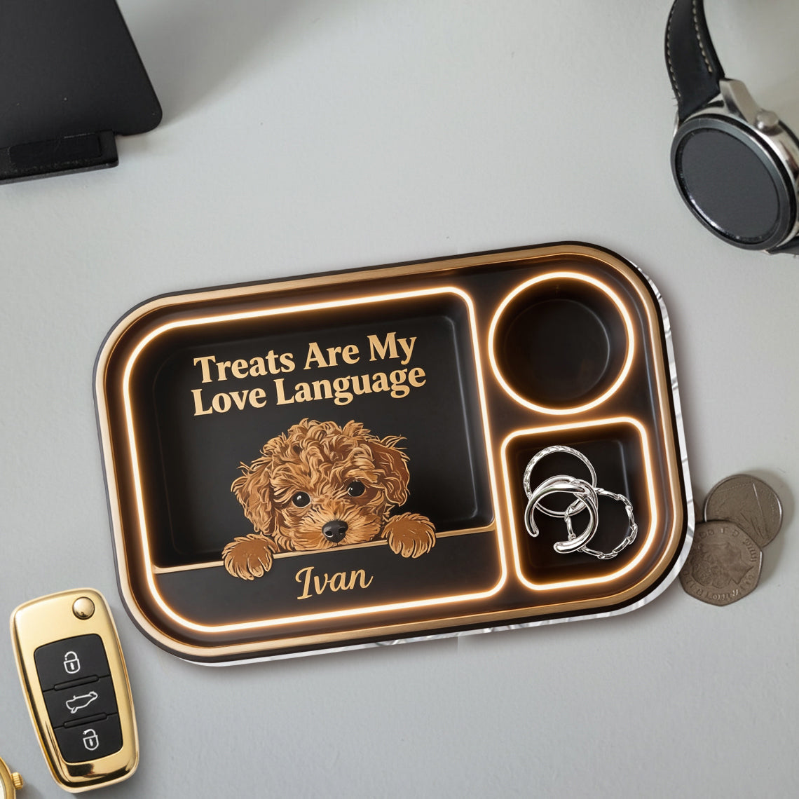 Treat Dealer - Personalized Dog Catch-All Tray