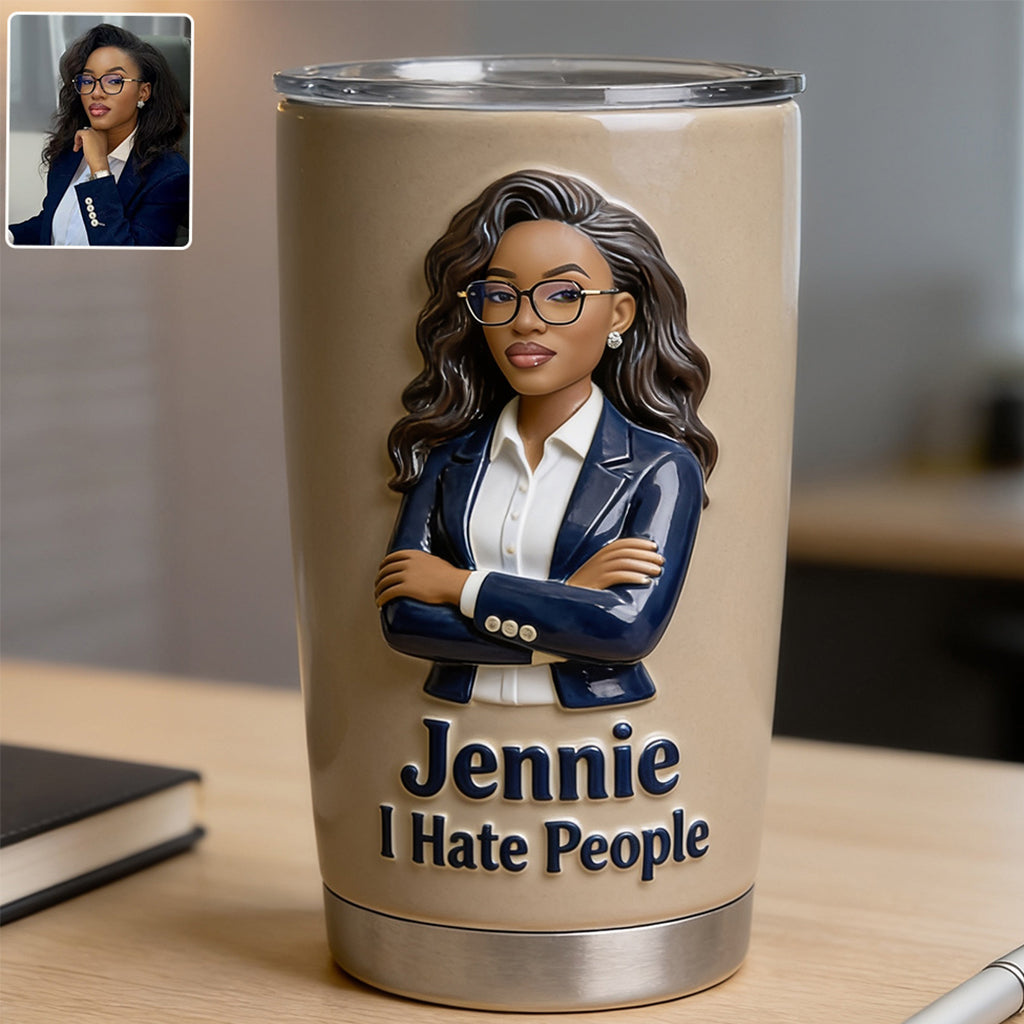 Social Battery Low - Personalized Colleague Tumbler