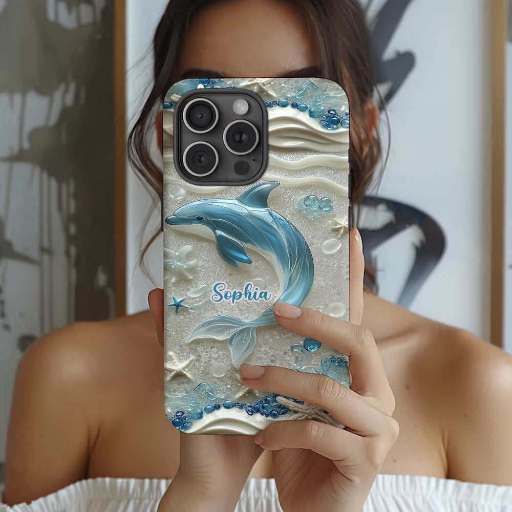 Love Dophins - Personalized Dolphin Full Print Phone Case