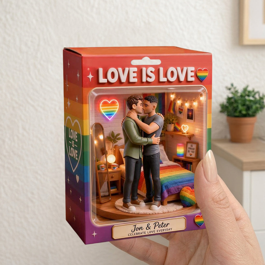 Love Is Love - Personalized LGBT Support Acrylic Display Box