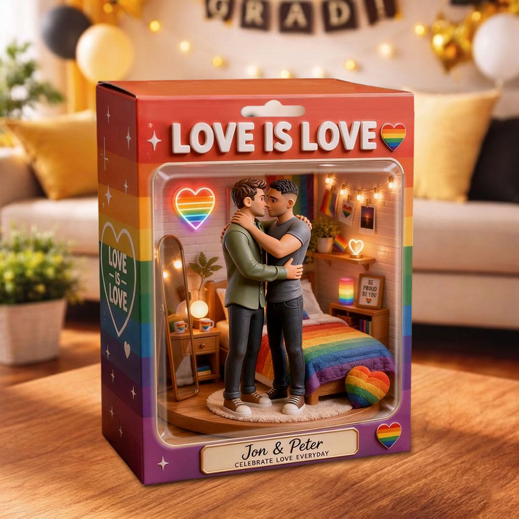 Love Is Love - Personalized LGBT Support Acrylic Display Box