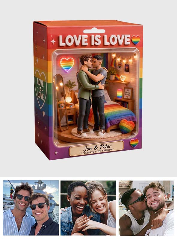 Love Is Love - Personalized LGBT Support Acrylic Display Box