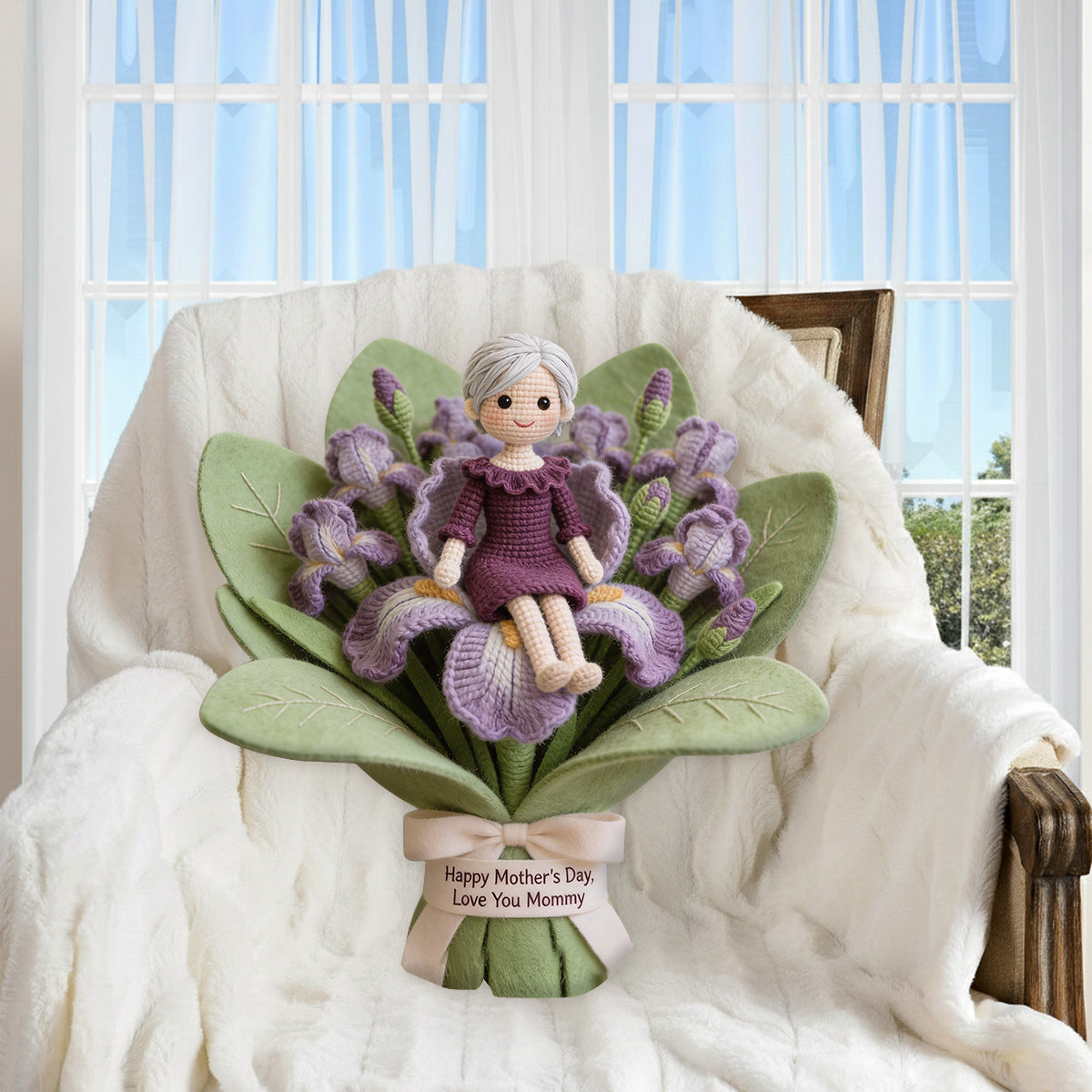 Unique Gift For Her/ Mom, Custom From Any Photo - Personalized Mother Premium Faux Fur Pillow
