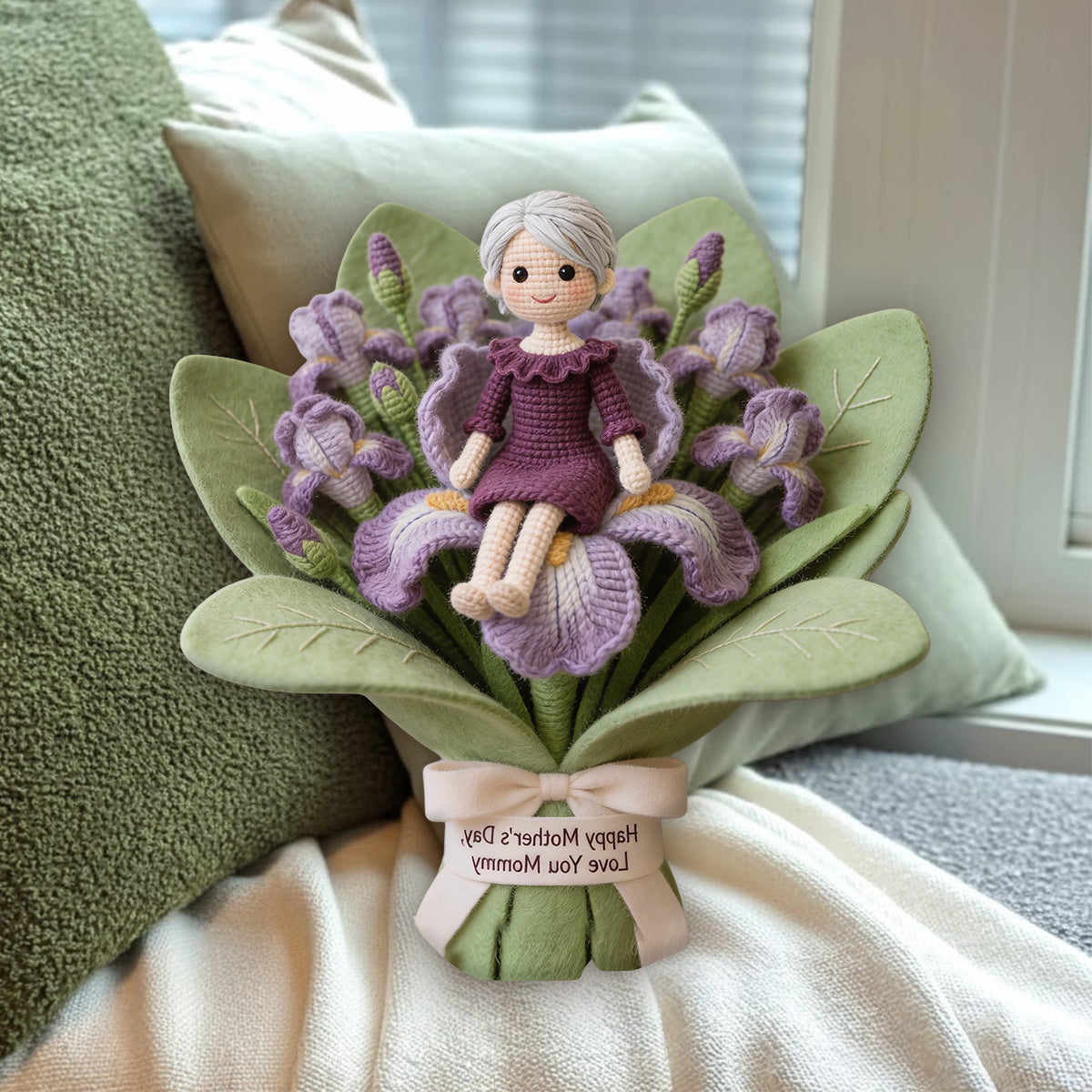 Unique Gift For Her/ Mom, Custom From Any Photo - Personalized Mother Premium Faux Fur Pillow