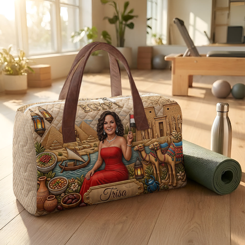 Love Traveling - Personalized Travelling Quilted Duffle Bag