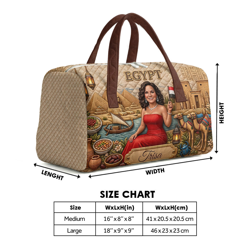 Love Traveling - Personalized Travelling Quilted Duffle Bag