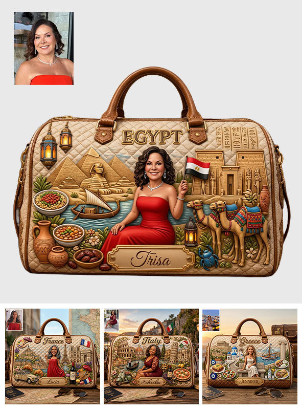 Love Traveling - Personalized Travelling Quilted Duffle Bag