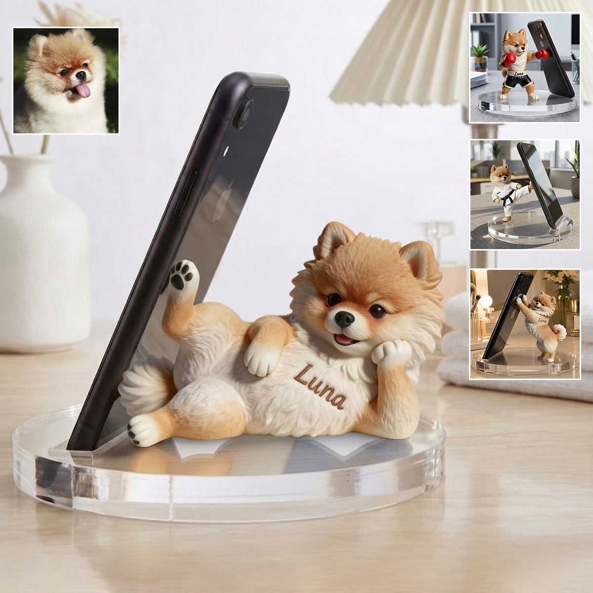 Unique Gift For Dog Lovers - Personalized Dog Phone/ Tablet Holder Stand