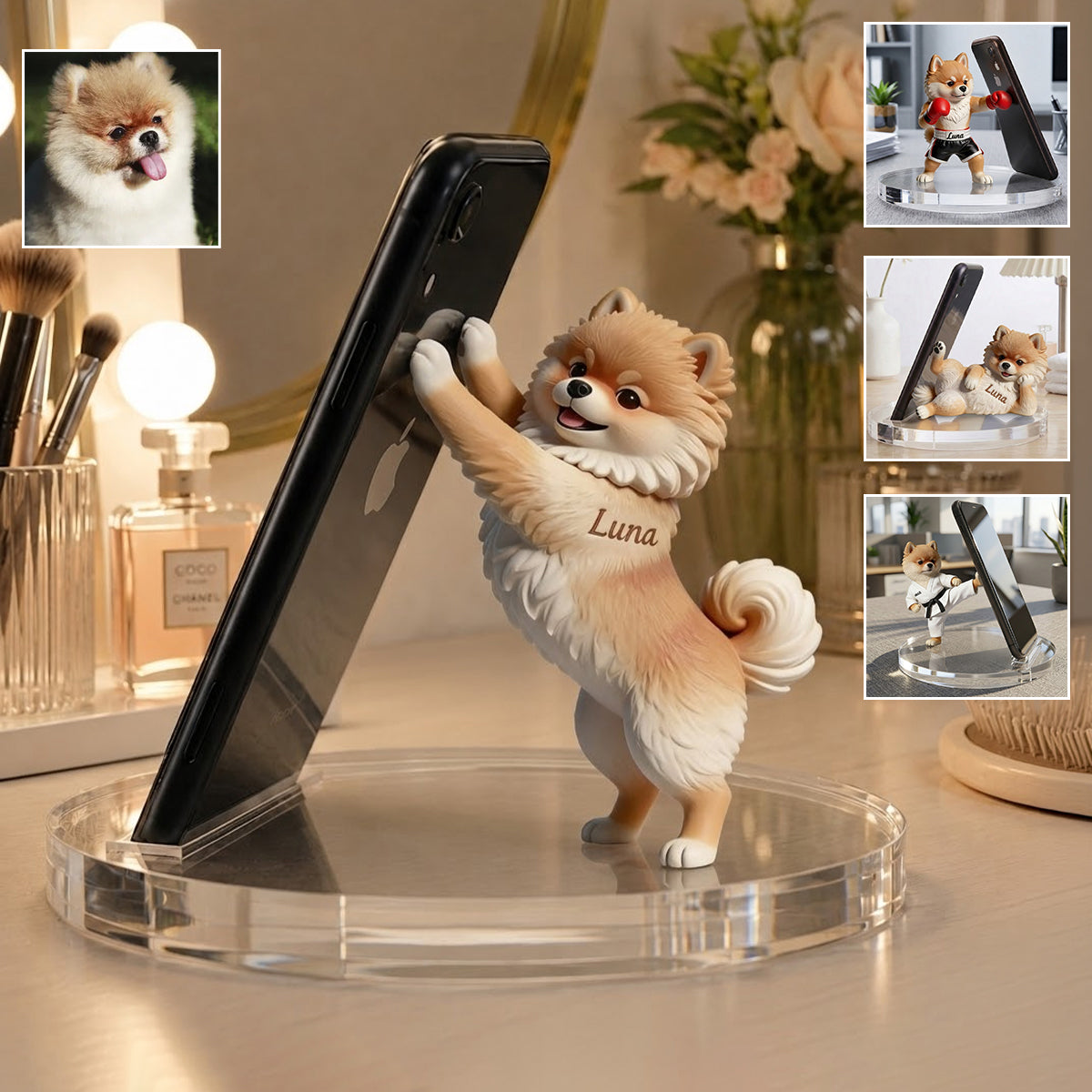 Unique Gift For Dog Lovers - Personalized Dog Phone/ Tablet Holder Stand