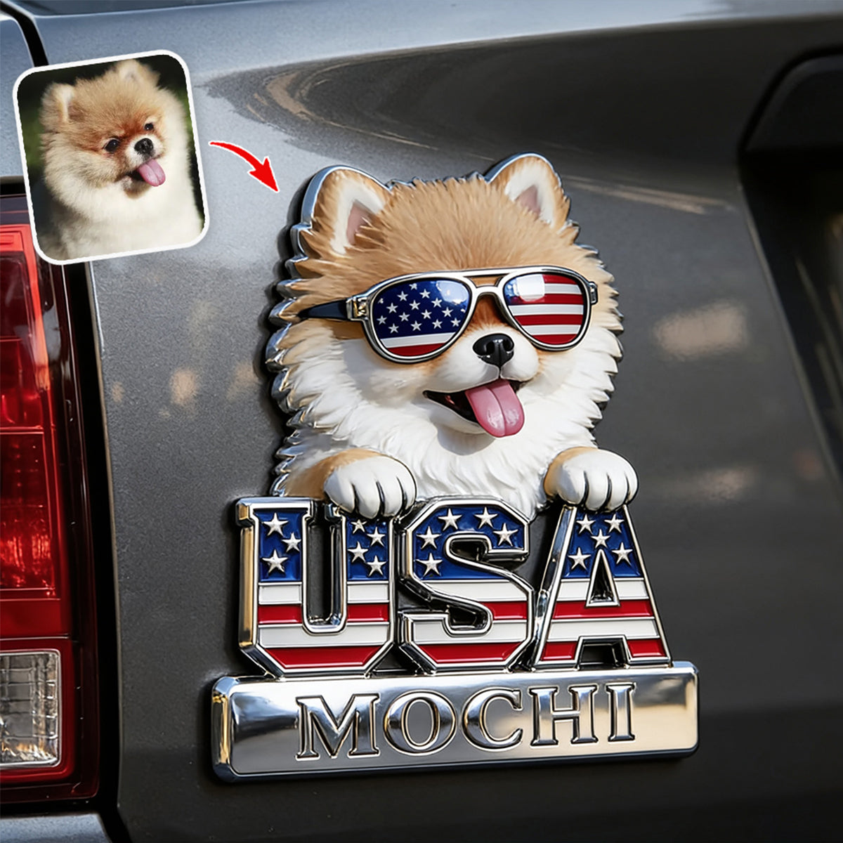 Patriotic Dog Owner - Personalized Dog Magnet