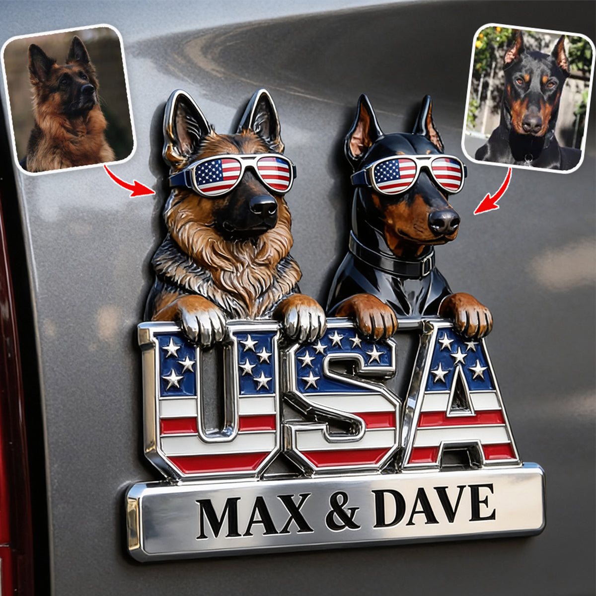Patriotic Dog Owner - Personalized Dog Magnet