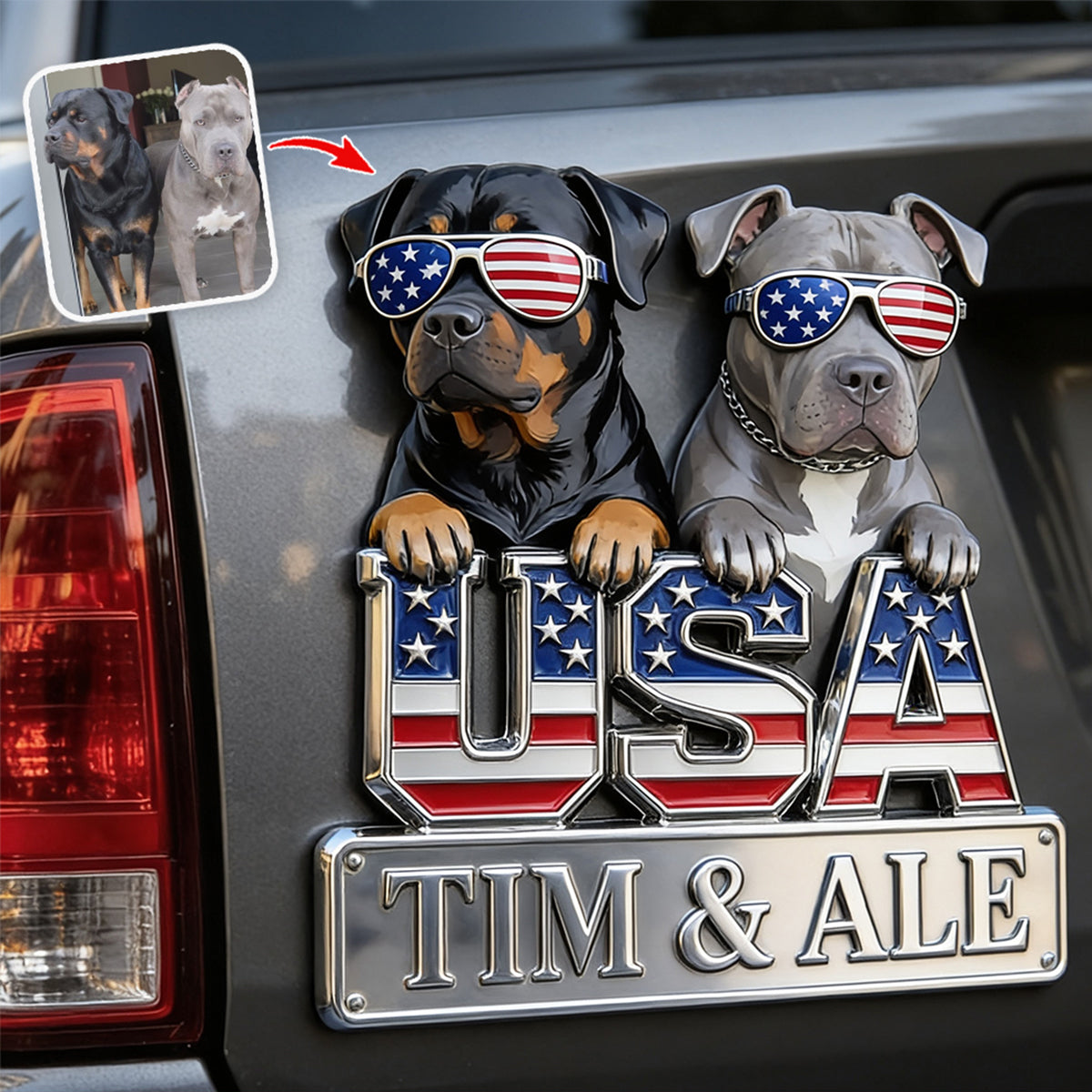 Patriotic Dog Owner - Personalized Dog Magnet