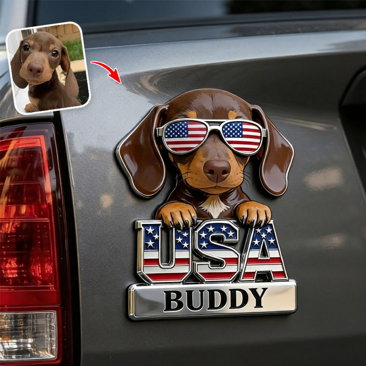 Patriotic Dog Owner - Personalized Dog Magnet