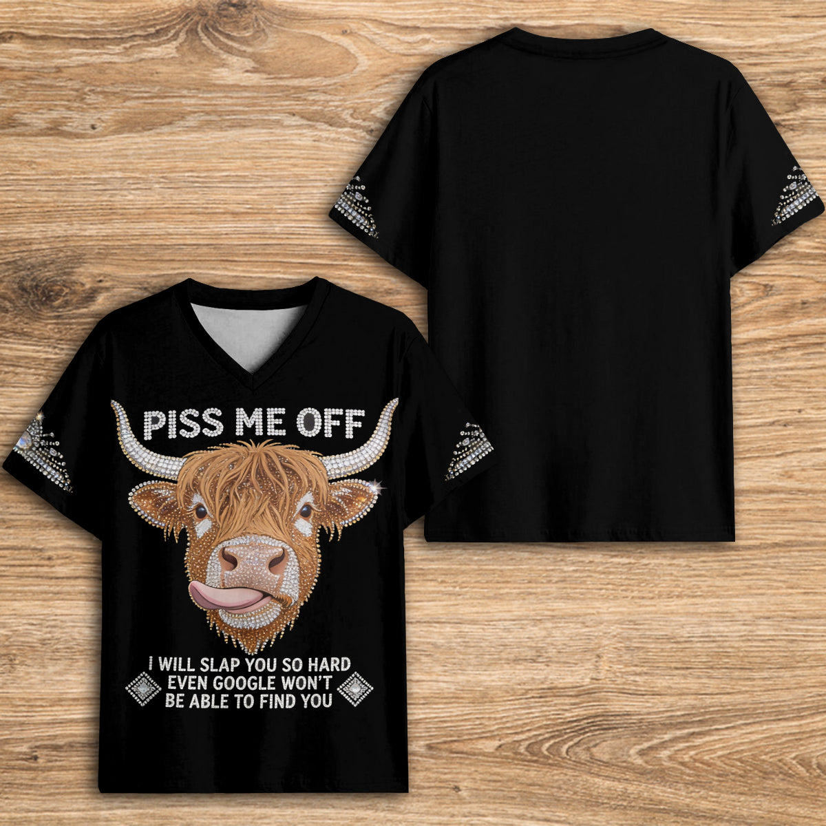 Piss Me Off - Personalized Sarcasm Fully Printed V-Neck T-Shirt
