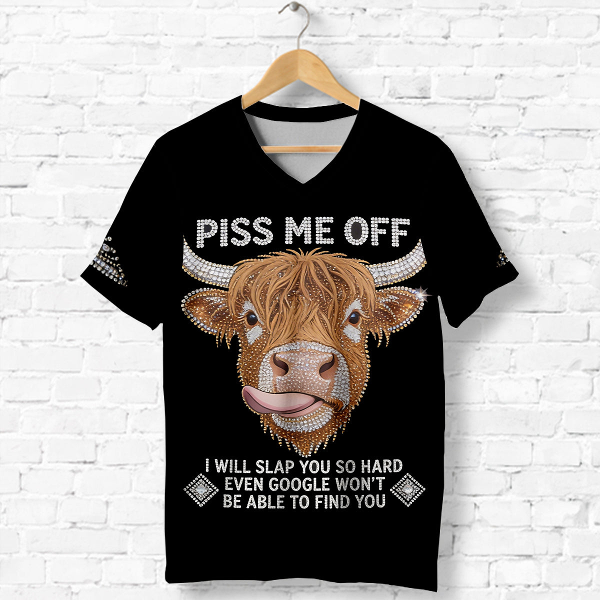 Piss Me Off - Personalized Sarcasm Fully Printed V-Neck T-Shirt