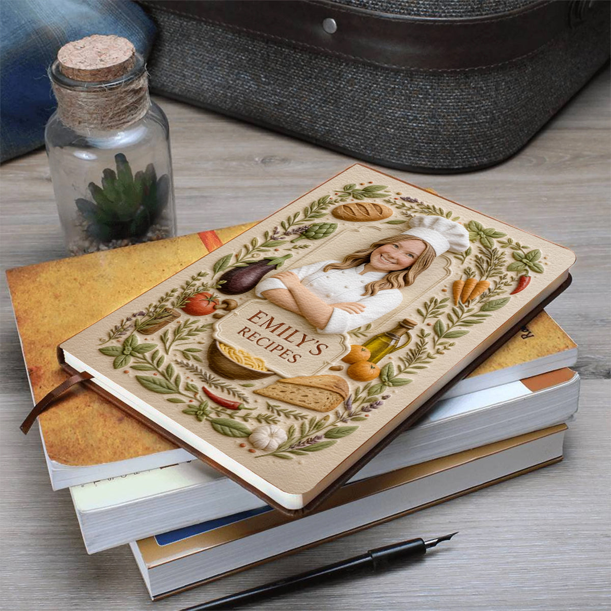 My Secret Recipes - Personalized Cooking Leather Journal