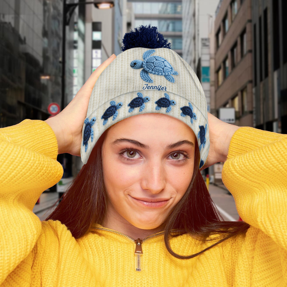 Love Turtle - Personalized Turtle Beanie Hat