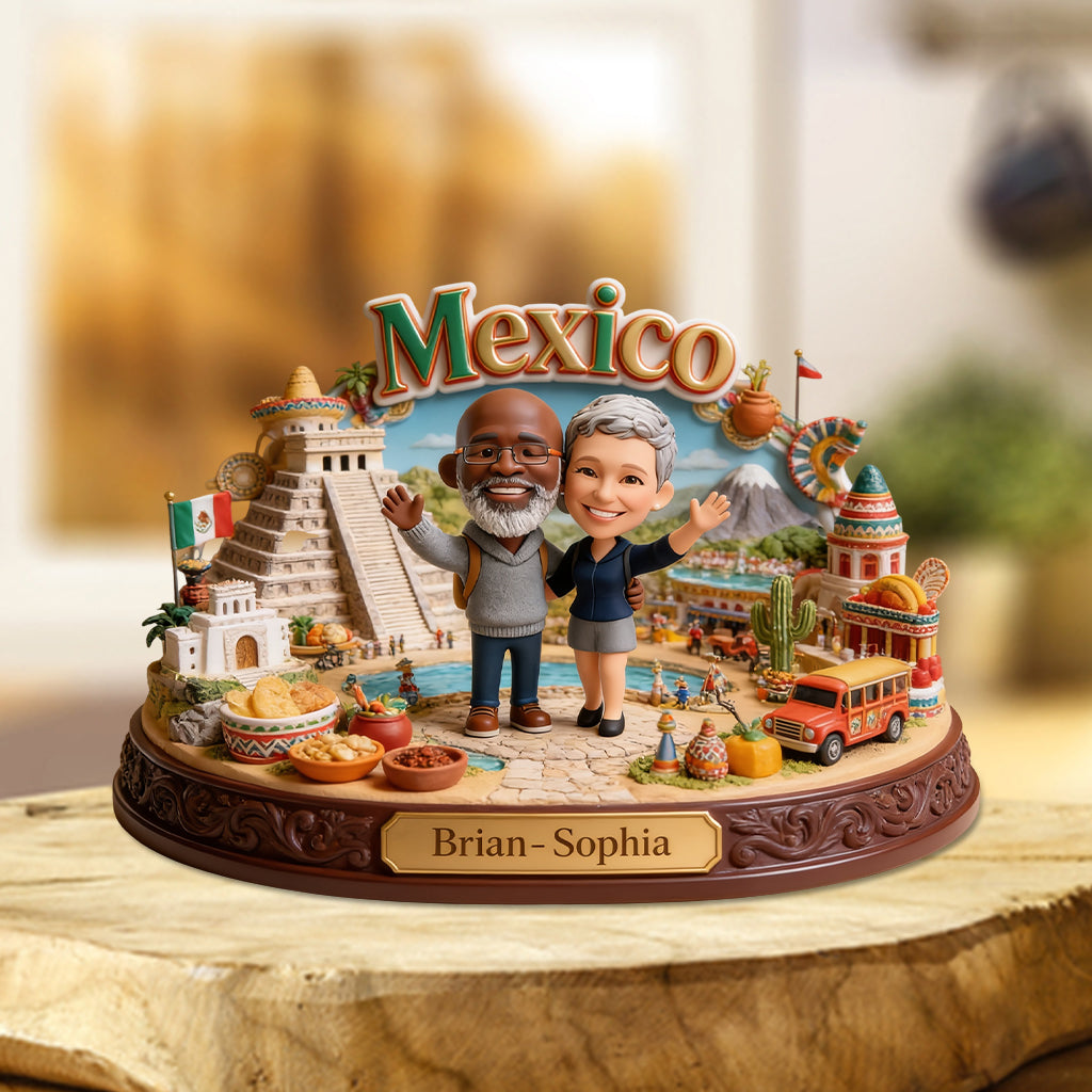 Our Travel Story - Any Photo, Any City - Personalized Travelling Custom Shaped Acrylic Plaque