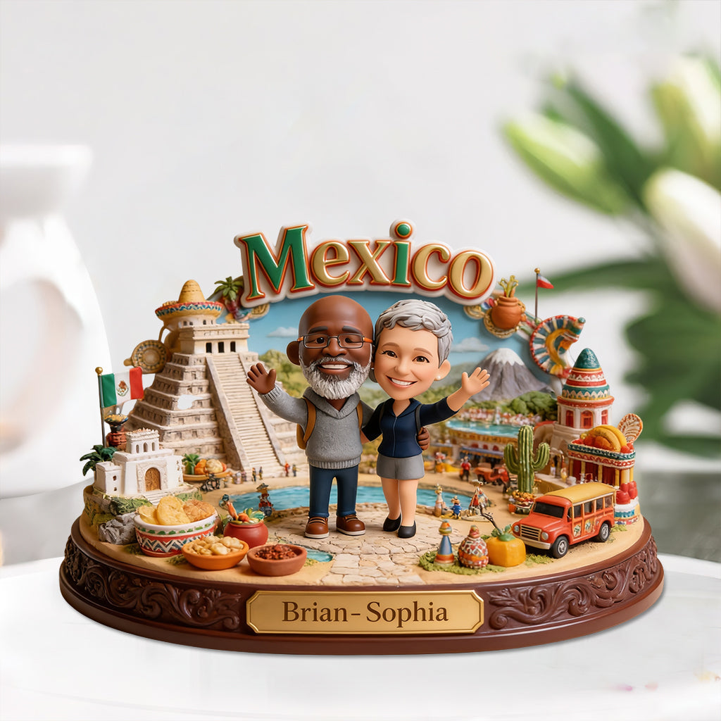 Our Travel Story - Any Photo, Any City - Personalized Travelling Custom Shaped Acrylic Plaque