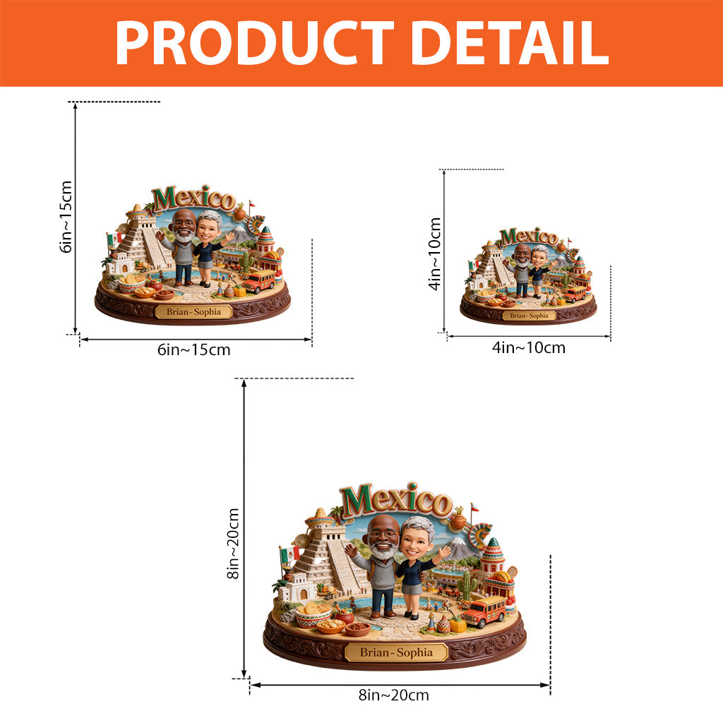 Our Travel Story - Any Photo, Any City - Personalized Travelling Custom Shaped Acrylic Plaque