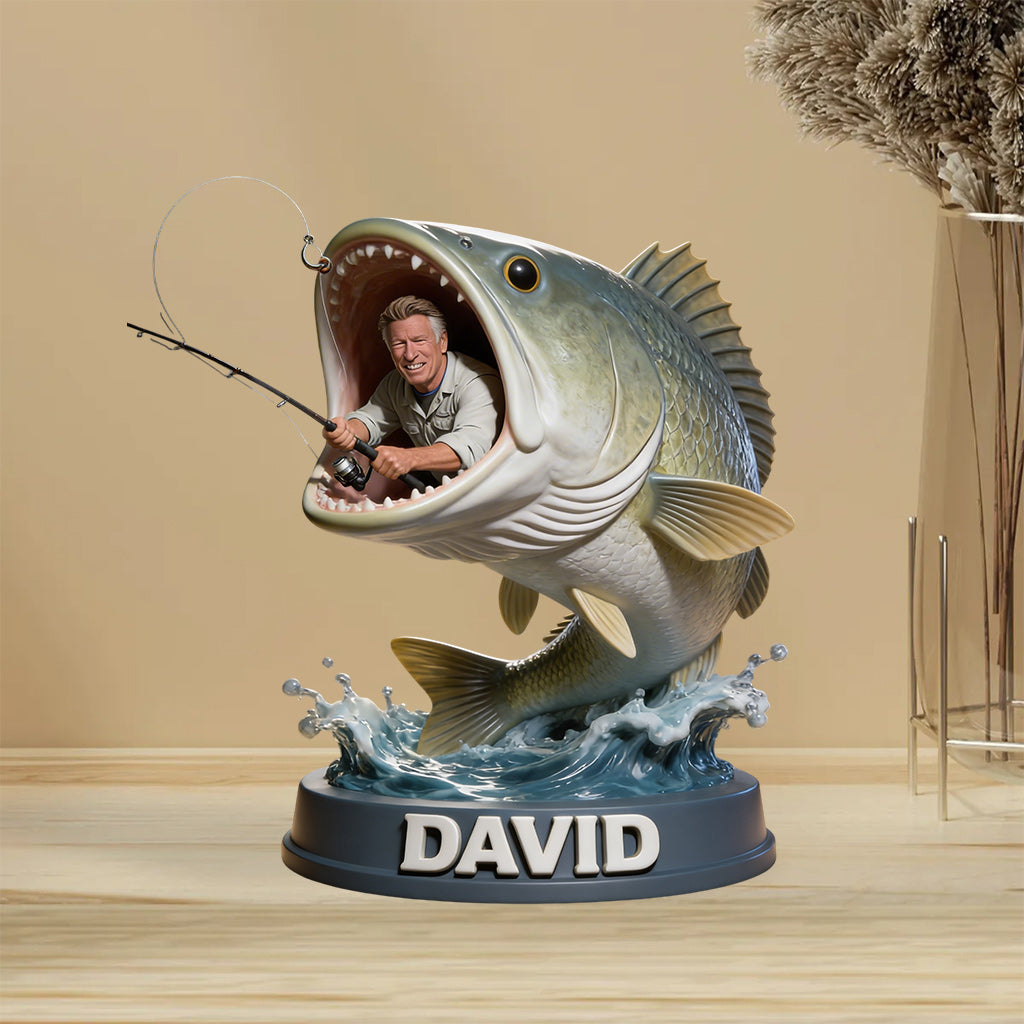 Love Fishing - Personalized Fishing Custom Shaped Acrylic Plaque