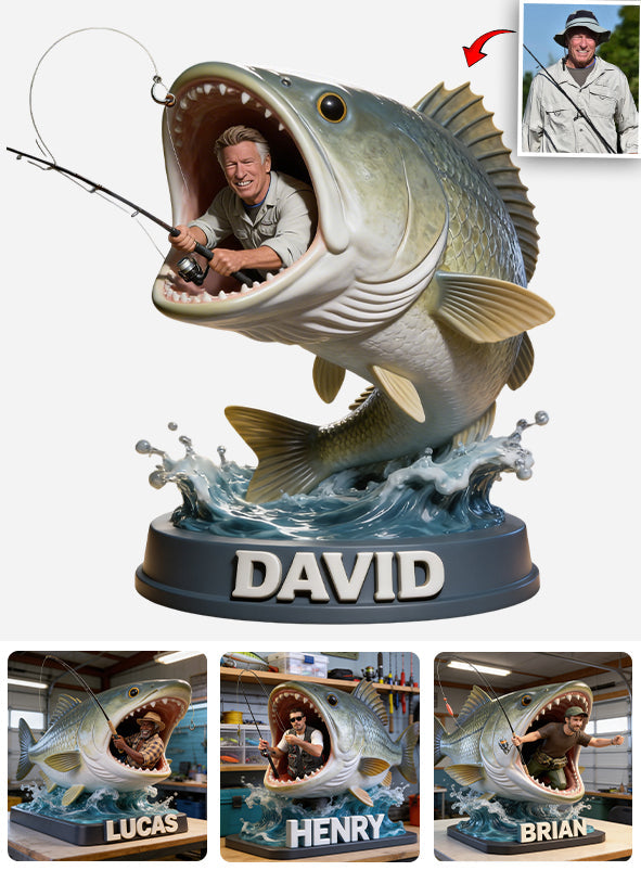 Love Fishing - Personalized Fishing Custom Shaped Acrylic Plaque