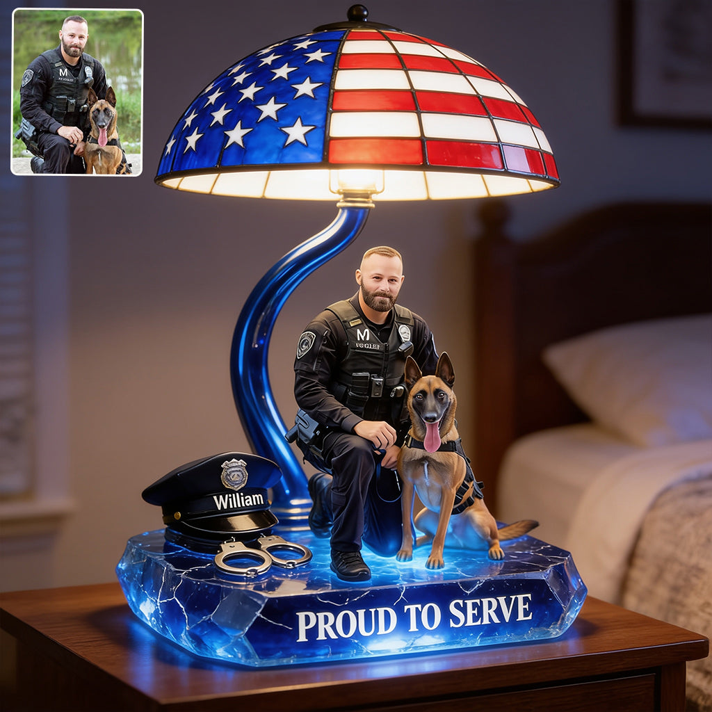Police Officer - Personalized Police Officer Acrylic LED Night Light