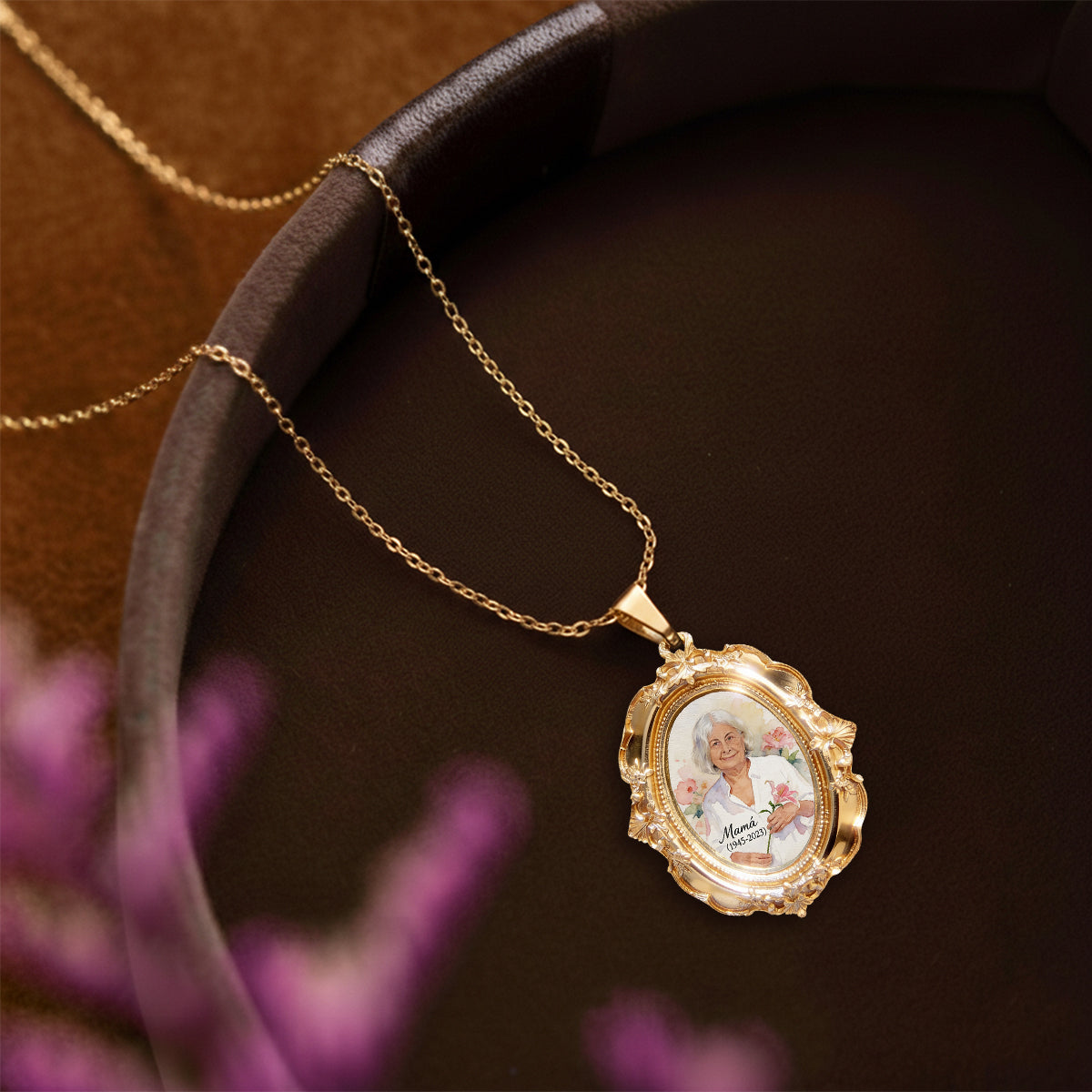 Memorial Gift Idea - Personalized Memorial Shaped Metal Pendant Necklace