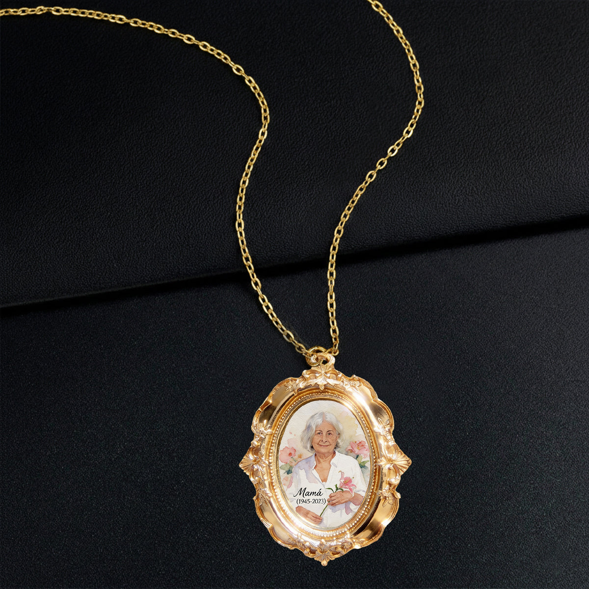 Memorial Gift Idea - Personalized Memorial Shaped Metal Pendant Necklace